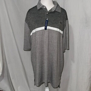 NWOT men's two tone gray Simply Southern short sleeve polo size xl